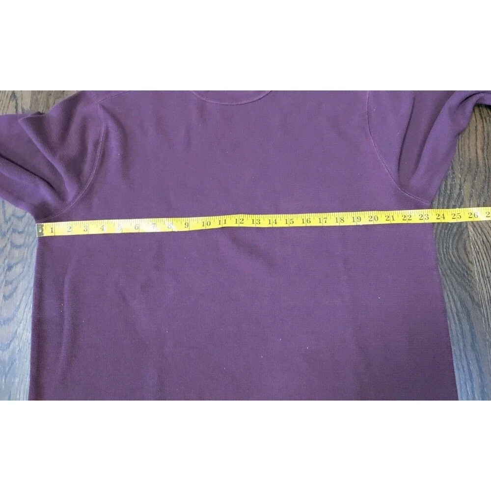 Banana Republic Thermal Henley Men's Shirt Size XL Burgundy Long Sleeve Base
